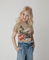 Tüdrukute puuvillane T-särk trükiga Gulliver, beež hind ja info | Tüdrukute särgid | kaup24.ee