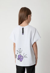 Tüdrukute T-särk trükiga Gulliver, valge hind ja info | Tüdrukute särgid | kaup24.ee