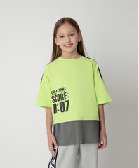 Tüdrukute T-särk Gulliver, salatiroheline-hall цена и информация | Рубашки для девочек | kaup24.ee