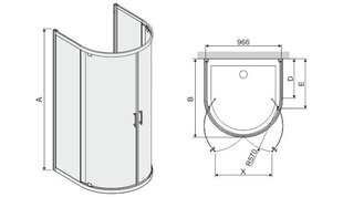 Dušikabiin SANPLAST TX KPP2Dja / TX5b 100s, profiil valge, kaunistatud klaas Grey цена и информация | Душевые кабины | kaup24.ee