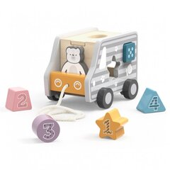 Puidust auto koos tõmbejoonega hind ja info | Imikute mänguasjad | kaup24.ee