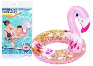 Bestway Täispuhutav ujumisratas Flamingo 61 x 61cm hind ja info | Täispuhutavad veemänguasjad ja ujumistarbed | kaup24.ee