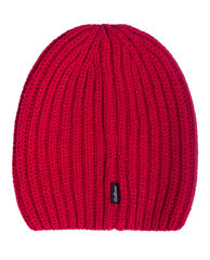 Красная вязаная шапка с люрексом для девочек Gulliver цена и информация | Шапки, перчатки, шарфы для девочек | kaup24.ee