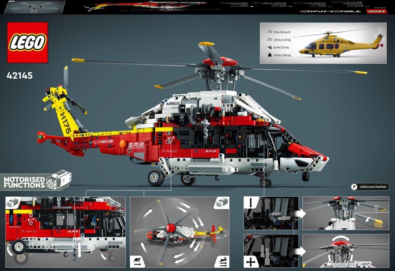 42145 LEGO® Technic„Airbus H175“ päästehelikopter hind ja info | Klotsid ja konstruktorid | kaup24.ee