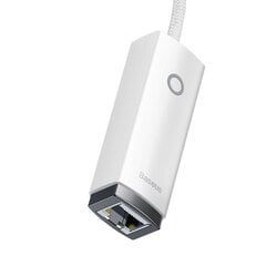 Adapter Baseus Lite Series USB to RJ45 network, 100Mbps (white) цена и информация | Адаптеры и USB-hub | kaup24.ee