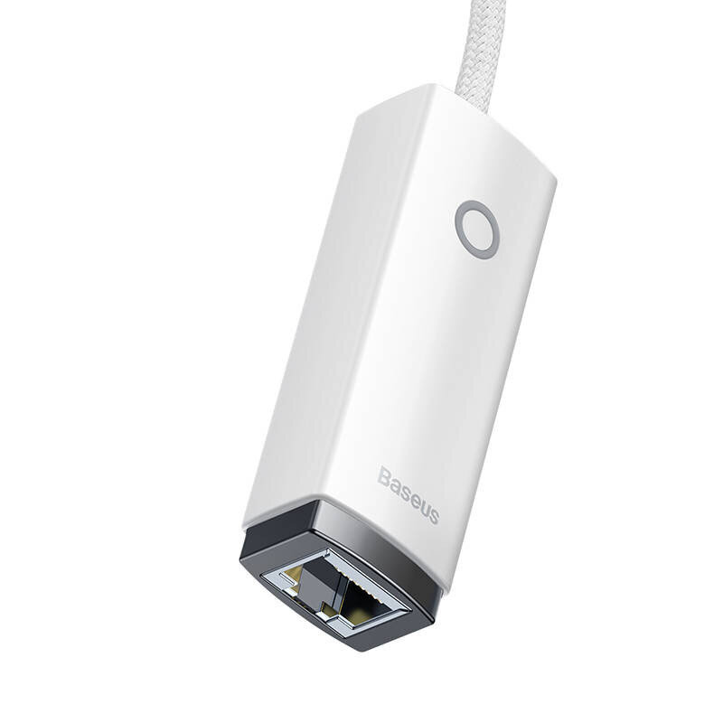 Adapter Baseus Lite Series USB to RJ45 network, 100Mbps (white) цена и информация | USB jagajad, adapterid | kaup24.ee