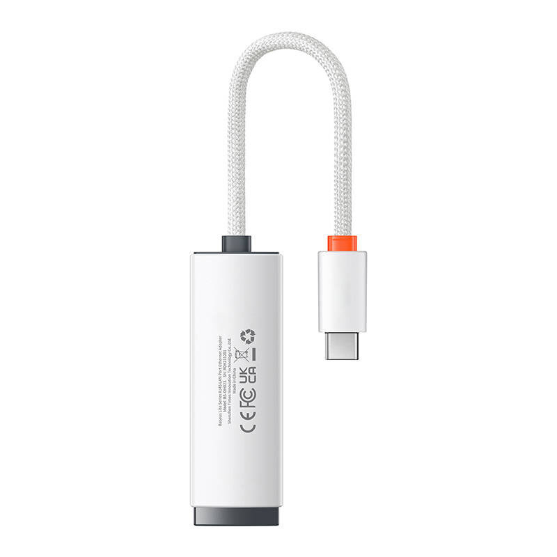Adapter Baseus Lite Series USB-C to RJ45 network, 100Mbps (white) цена и информация | USB jagajad, adapterid | kaup24.ee