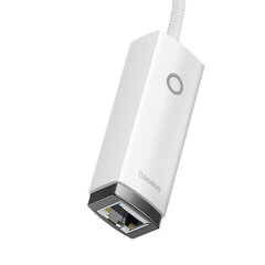 Adapter Baseus Lite Series USB to RJ45 network (white) цена и информация | Адаптеры и USB-hub | kaup24.ee