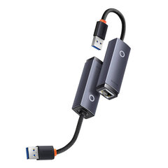 Adapter Baseus Lite Series USB to RJ45 network, 1000Mbps (gray) hind ja info | USB jagajad, adapterid | kaup24.ee