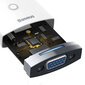 Adapter Baseus Lite Series HDMI to VGA, with audio (white) hind ja info | USB jagajad, adapterid | kaup24.ee