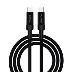 Devia cable Extreme PD USB-C - USB-C 1,5 m 100W black цена и информация | Кабели для телефонов | kaup24.ee