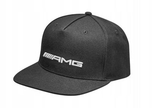 Кепка Mercedes-Benz AMG Flat Brim Cap In Black Embroidered Logo Genuine B66954289 B66954289 цена и информация | Мужские шарфы, шапки, перчатки | kaup24.ee