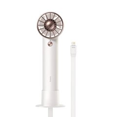 Baseus Flyer Turbine portable hand fan + Lightning cable (white) цена и информация | Вентиляторы | kaup24.ee