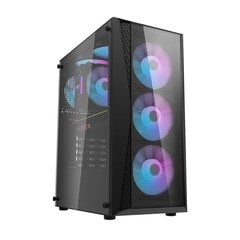 Darkflash DK352 Plus Computer Case with 4 fans (Black) hind ja info | Arvutikorpused | kaup24.ee