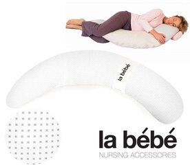 La Bebe™ Moon Maternity Pillow Art.12608 Grey Pearl Liels spilvens grūtniecēm ar sintepona (bumbiņsintepons) pildījums (īpaši mīksts un kluss), 195сm hind ja info | Imetamispadjad | kaup24.ee