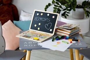 Puidust hariv magnettahvel sülearvuti Ecotoys hind ja info | Arendavad mänguasjad | kaup24.ee