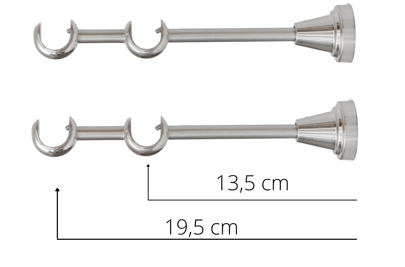 Kahene kardinapuu 25 mm + 19 mm Eurolux Cafe Latte, 250 cm, must цена и информация | Kardinapuud | kaup24.ee