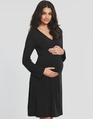 La Bebe™ Nursing Cotton Dress Donna Art.38397 Eclipse Black Maternity/Nursing Dress цена и информация | Женские пижамы, ночнушки | kaup24.ee