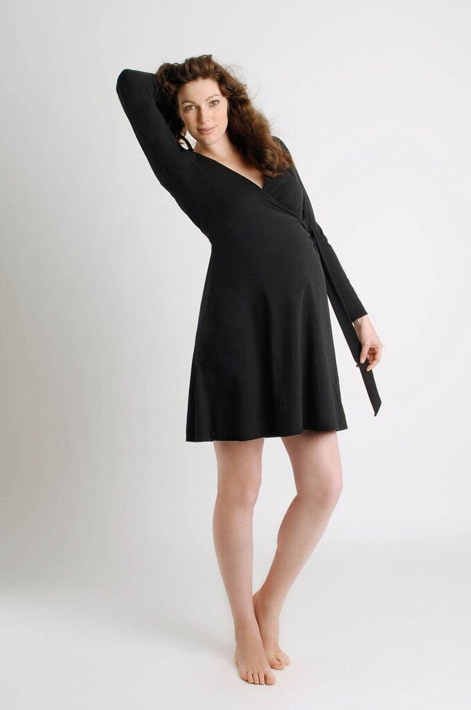 La Bebe™ Nursing Cotton Dress Donna Art.38397 Eclipse Black Maternity/Nursing Dress hind ja info | Öösärgid, pidžaamad | kaup24.ee