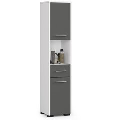 Высокий шкафчик для ванной комнаты NORE Fin 2D, серый цена и информация | Шкафчики для ванной | kaup24.ee