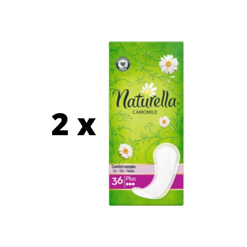 Hügieenisidemed NATURELLA Camomile Plus, 36 tk x 2 tk pakendis цена и информация | Tampoonid, hügieenisidemed, menstruaalanumad | kaup24.ee