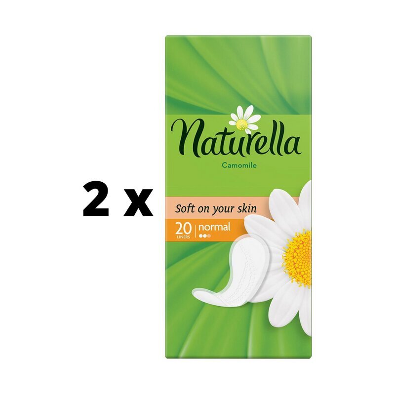 Hügieenisidemed NATURELLA Camomile Normal, 20 tk x 2 tk pakendis цена и информация | Tampoonid, hügieenisidemed, menstruaalanumad | kaup24.ee