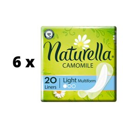 Hügieenisidemed NATURELLA Light Camomile Multiform, 20 tk x 6 tk pakendis hind ja info | Tampoonid, hügieenisidemed, menstruaalanumad | kaup24.ee