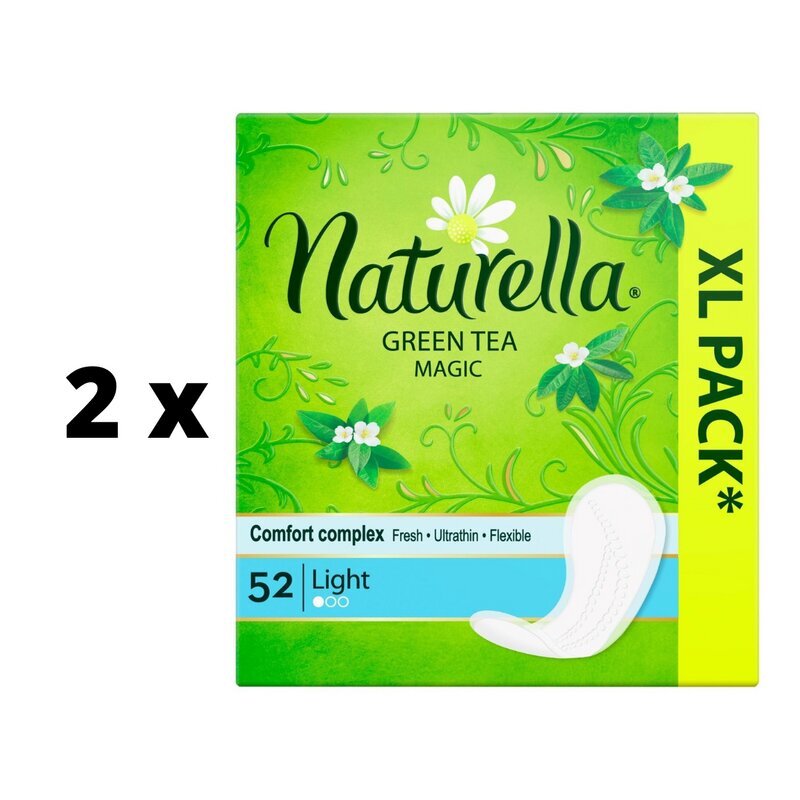 Hügieenisidemed NATURELLA Light Green Tea, 52 tk x 2 tk pakendis цена и информация | Tampoonid, hügieenisidemed, menstruaalanumad | kaup24.ee