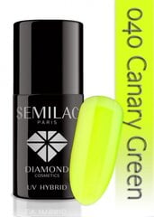 Geel küünelakk Semilac UV Hybrid 7 ml, 040 Canary Green цена и информация | Лаки для ногтей, укрепители для ногтей | kaup24.ee