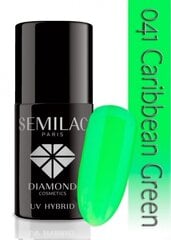 Geel küünelakk Semilac UV Hybrid 7 ml, 041 Caribbean Green цена и информация | Лаки для ногтей, укрепители для ногтей | kaup24.ee