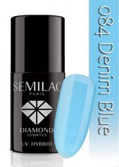 Geel küünelakk Semilac UV Hybrid 7 ml, 084 Denim Blue hind ja info | Küünelakid, küünetugevdajad | kaup24.ee