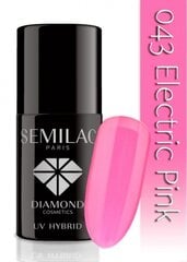 Geel küünelakk Semilac UV Hybrid 7 ml, 043 Electric Pink цена и информация | Лаки для ногтей, укрепители для ногтей | kaup24.ee