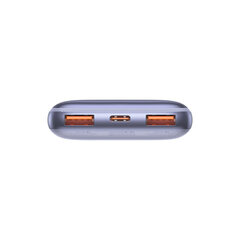 Зарядное устройство Baseus Qpow power bank 10000mAh built-in USB Type-C cable 22.5 Вт Quick Charge SCP AFC FCP purple (PPQD020105) цена и информация | Зарядные устройства Power bank | kaup24.ee