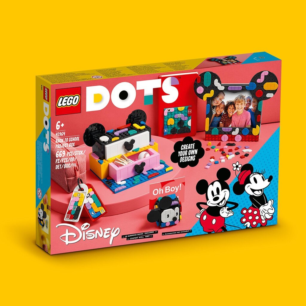 41964 LEGO® DOTS Miki Hiire ja Minni Hiire koolikast цена и информация | Klotsid ja konstruktorid | kaup24.ee