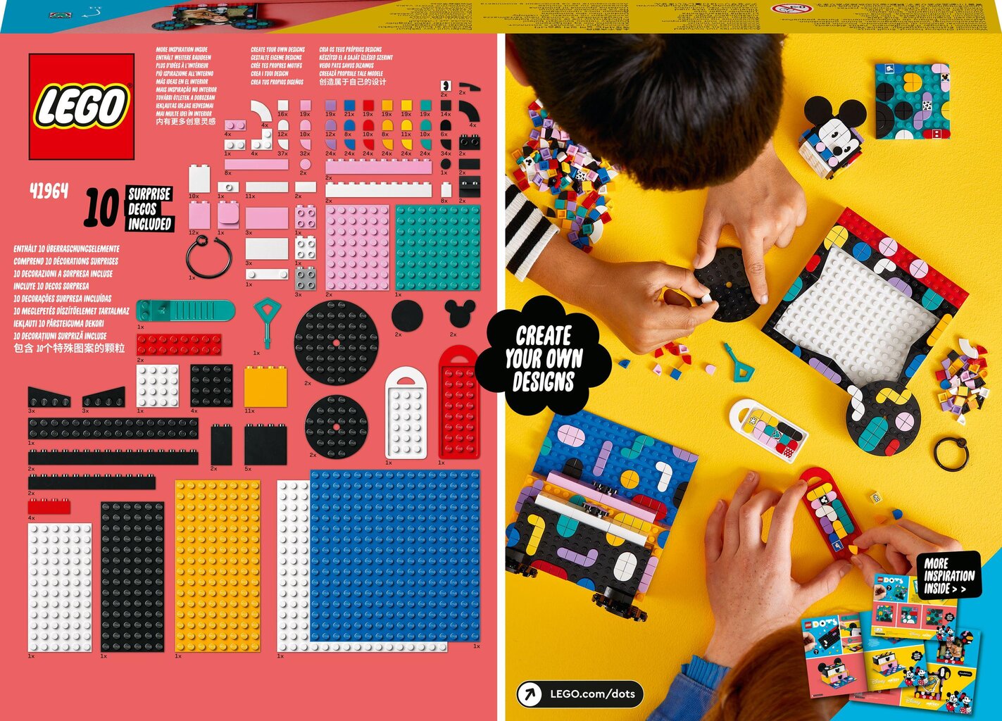 41964 LEGO® DOTS Miki Hiire ja Minni Hiire koolikast hind ja info | Klotsid ja konstruktorid | kaup24.ee
