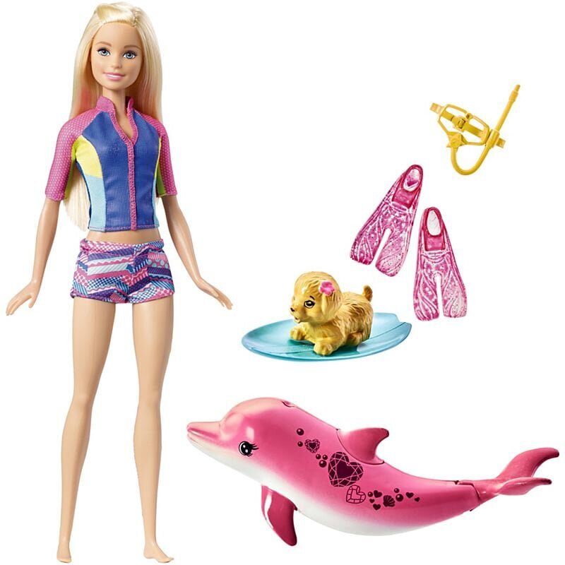 Barbie Dolphin Magic Snorkel Fun Friends hind ja info | Tüdrukute mänguasjad | kaup24.ee