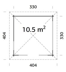 Aiapaviljon Juuli 10,5 m² цена и информация | Садовые сараи, дровницы | kaup24.ee