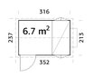 Kanakuut 3,2 × 2,1 m, plekk-katusega hind ja info | Kuurid ja aiamajad | kaup24.ee