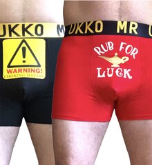 Хлопковые боксеры 2 шт., Mr Ukko, Rub for Luck/ Chocking Hazard цена и информация | Мужские трусы | kaup24.ee