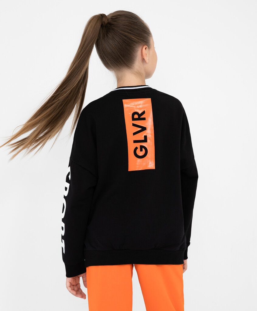 Tüdrukute dressipluus värviploki stiilis trükiga Gulliver hind ja info | Tüdrukute kampsunid, vestid ja jakid | kaup24.ee