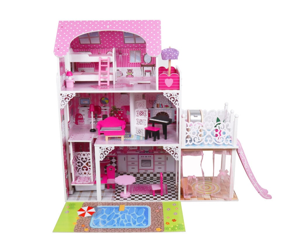Puidust nukumaja, roosa цена и информация | Tüdrukute mänguasjad | kaup24.ee