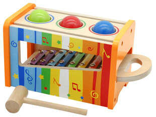 Puidust ksülofon, 2in1 цена и информация | Игрушки для малышей | kaup24.ee