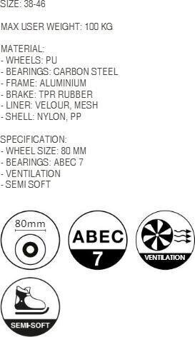 Rulluisud Hi-Tec, must hind ja info | Rulluisud ja tarvikud | kaup24.ee