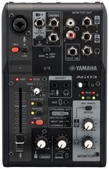 Звуковая консоль Yamaha AG-03 MKII, черная цена и информация | Принадлежности для музыкальных инструментов | kaup24.ee