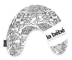 La Bebe™ Mimi Nursing Cotton Pillow Art.49346 valge ja must ornament reisipadi suurusega 19 x 46cm hind ja info | Beebide ja laste voodipesu | kaup24.ee