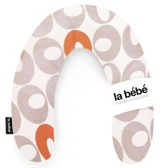 La Bebe™ Rich Cotton Nursing Maternity Pillow Art.49548 Orage&amp;Grey circles Pakaviņš (pakavs) mazuļa barošana, gulēšanai, pakaviņš grūtniecēm 30x104 cm hind ja info | Beebide ja laste voodipesu | kaup24.ee