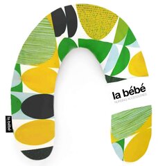 La Bebe™ Rich Maternity Pillow Art.49550 Green&amp;yellow circles Pakaviņš (pakavs) mazuļa barošana, gulēšanai, pakaviņš grūtniecēm, 34x104 cm hind ja info | Beebide ja laste voodipesu | kaup24.ee