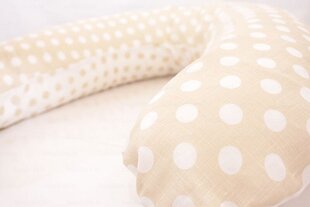 La Bebe™ Rich Cotton Nursing Maternity Pillow Art.73385 Dots pakaviņš mazuļa barošanai / gulēšanai / pakaviņš grūtniecēm 30x104 cm цена и информация | Детское постельное бельё | kaup24.ee