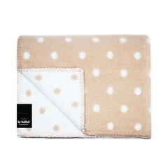 La Bebe™ Eco Dots Natural Lambswool Baby blanket Grey Dots 100х70 cm цена и информация | Одеяла | kaup24.ee