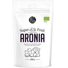 Orgaaniline arooniapulber Diet Food Super Fruit Bio Aronia hind ja info | Pähklid, seemned, kuivatatud puuviljad | kaup24.ee